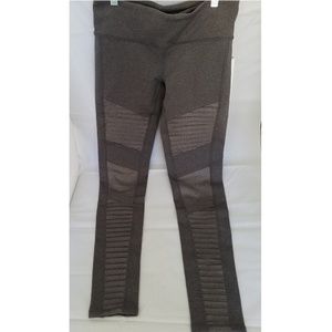 Alo Yoga Gray Moto Leggings